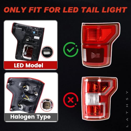 LED Tail Light Compatible With 2018 2019 2020 Ford F150 Driver Side